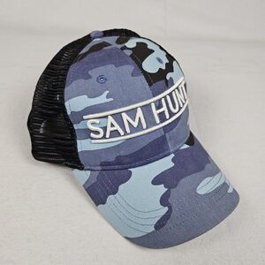 Sam Hunt SnapBack Trucker Hat Blue Camo Country Music Concert Tour Mesh KC Caps